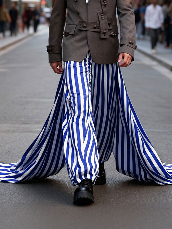 Men's Stripe Contrast Color Casual Pant SKUL50054