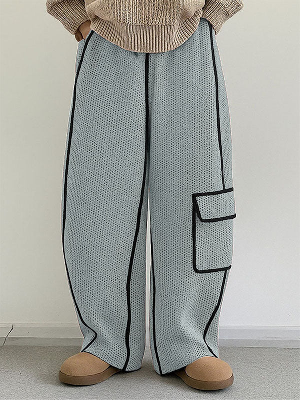 Mens Textured Loose Hollow-Out Casual Pant SKUL17050