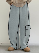 Mens Textured Loose Hollow-Out Casual Pant SKUL17050