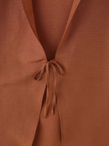Men's Beach Resort Sheer Front Tie Hooded Sleeveless Cardigan SKUL65271