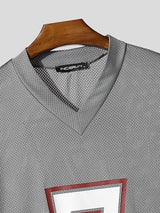 Men's Number 7 Print Mesh Long Sleeve T-Shirt SKUL35243