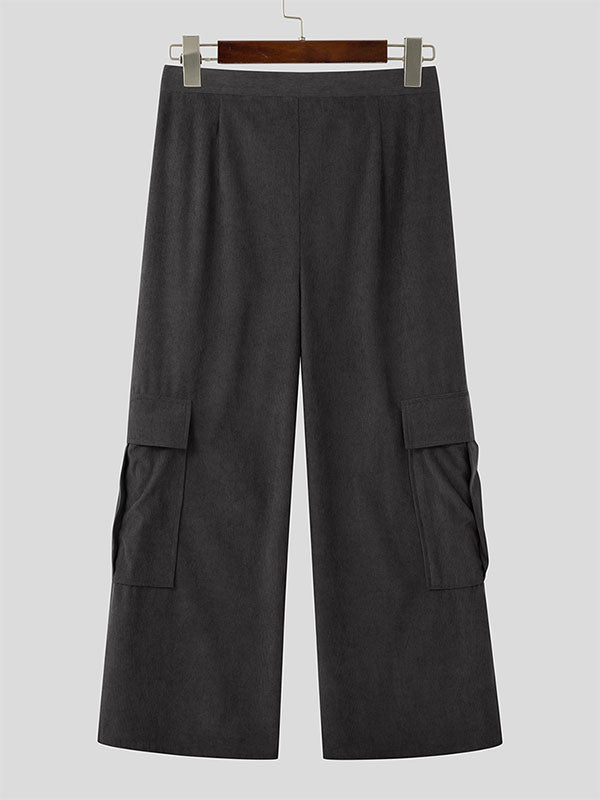 Mens Textured Corduroy Straight-Leg Pant SKUK88030