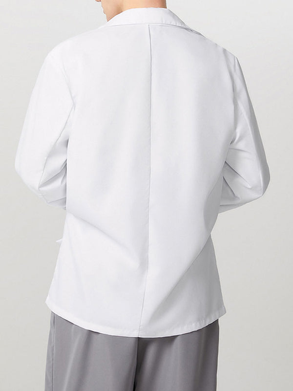 Mens Lace-Up Design Long Sleeve Blazer SKUK80595