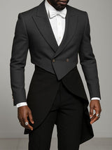 Men's Irregular Cropped Long Sleeve Blazer SKUL25967