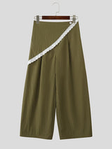 Men's Lace Patchwork Layered Casual Pant SKUL41702