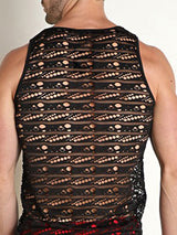 Mens Mesh See Through Sleeveless Casual Vest SKUK56351