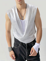 Mens Glitter Cowl Neck Sleeveless Vest SKUK52062