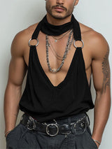 Men's Metal Ring Buckle Casual Tank SKUL22494