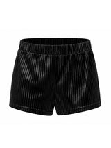 Men's High-Waisted Ribbed Knit Mesh Patchwork Scrunch Butt Short SKUL70265