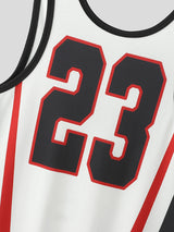 Mens Number 23 Contrast Color Sleeveless Bodysuit SKUL15565
