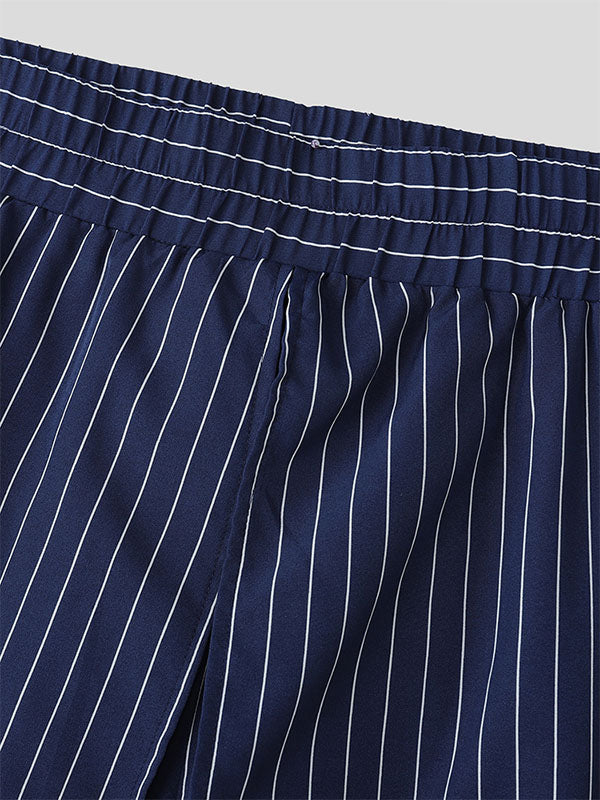 Mens Multi-Layered Striped Loose Fit Pant SKUL05736