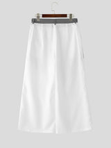 Mens Faux Two-Piece Patchwork Casual Pant SKUL16862