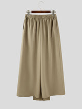 Men's Solid Color Wrinkled Layered Casual Pant SKUL31982