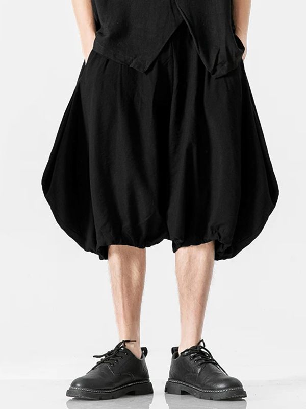 Men's Avant-Garde Zen Voluminous Balloon Cropped Short SKUL63681