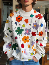 Mens Colorful Floral Print Hoodie SKUK80433