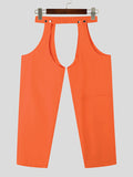 Mens Solid Cutout Design Casual Pants SKUK24686