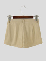 Men's Summer Beach Ribbed Button Fly Short SKUL80348