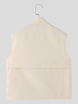 Mens Double Breasted Layered Sleeveless Shirt SKUK61161