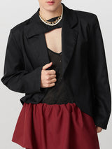 Mens Solid Color Casual Long Sleeve Blazer SKUK82374