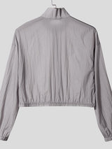 Men's Lightweight Semi Sheer Cropped Long Sleeve Jacket SKUL46175