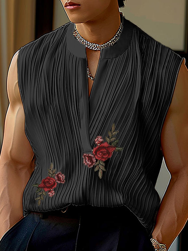 Mens 3D Floral Design Sleeveless Tank SKUK69182