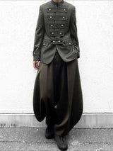 Men's Deconstructed Button Stand Collar Casual Blazer SKUL48643