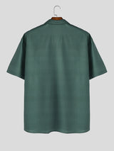 Mens Lotus Flower Print Short Sleeve Shirt SKUL17014