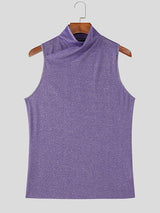 Men's Shiny Solid Color Slim Fit Tank SKUL51878