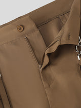 Mens Solid Color Side Cutout Casual Pant SKUL11467