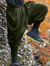 Men's Solid Pleated Loose Casual Pant SKUL32854