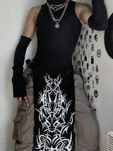 Mens Graffiti Print Long Sleeve T-Shirt SKUK99827