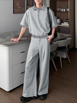 Men's Plaid Lapel Casual Two Pieces Outfit SKUL30290