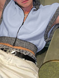 Mens Knit Hit Color Cap Sleeve Vest SKUK57411