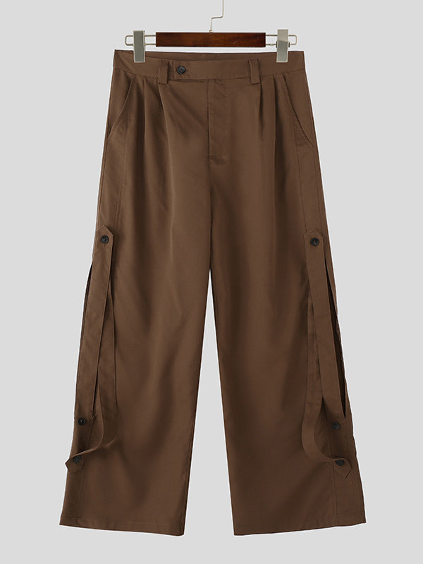 Mens Deconstructed Solid Color Sash Pant SKUK77369