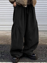 Men's Solid Pleated Wide Leg Pant SKUL30463
