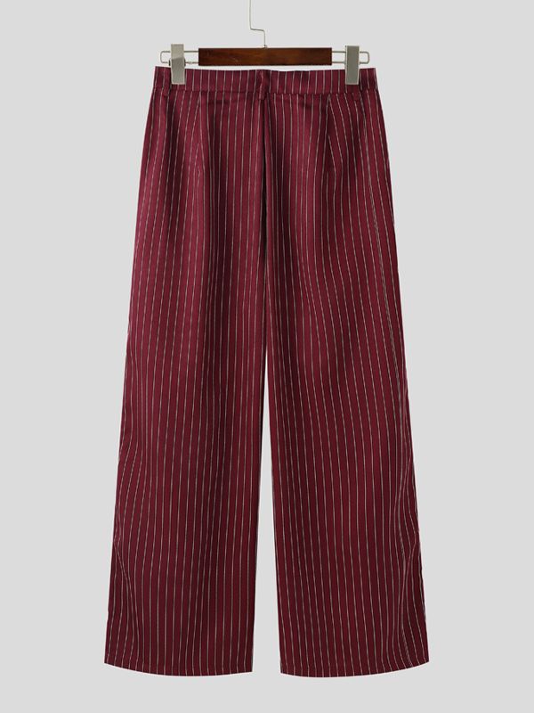 Men's Stripe High Waist Casual Pant SKUL41731