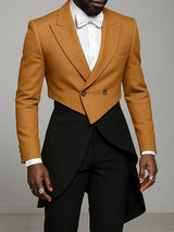 Men's Irregular Cropped Long Sleeve Blazer SKUL25967