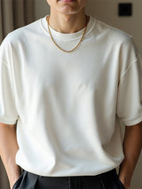 Mens Solid Color Casual Short Sleeve T-Shirt SKUL16852