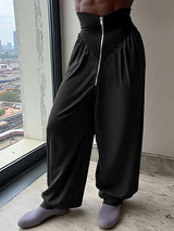 Mens Knitted High-Waist Zip Pant SKUL03116