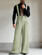 Men's Solid Color Casual Textured Overall SKUL65911