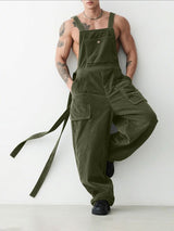 Men's Ribbon Design Corduroy Casual Jumpsuit SKUL56152