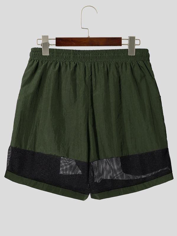 Men's Avant-Garde Mesh-Paneled Cargo Utility Short SKUL63140