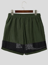 Men's Avant-Garde Mesh-Paneled Cargo Utility Short SKUL63140