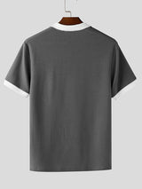 Mens Casual Colorblock Short Sleeve T-Shirt SKUL17019