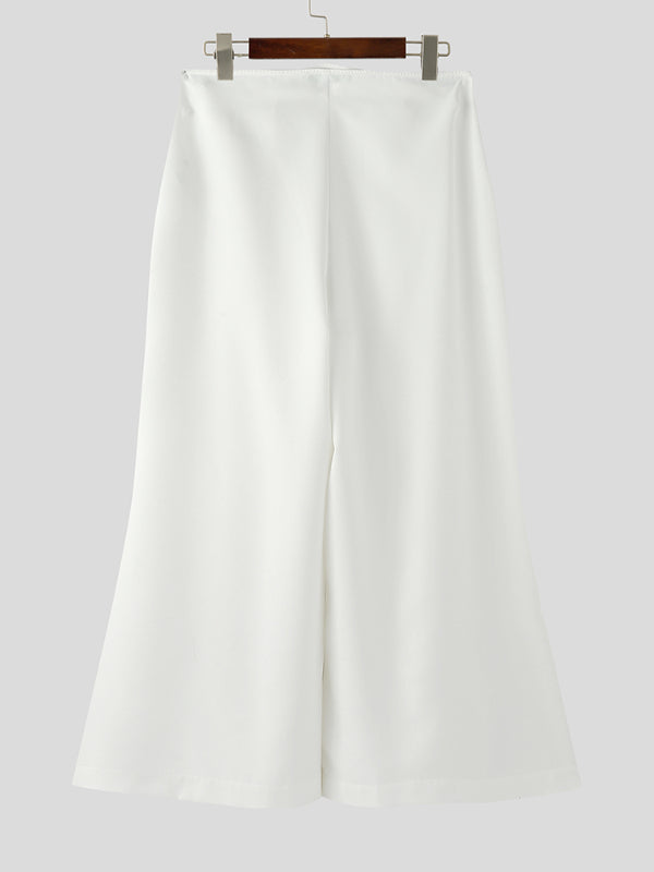 Men's Solid Color High Waist Loose Pant SKUL17988