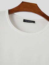 Mens Solid Textured Long Sleeve T-Shirt SKUL02425