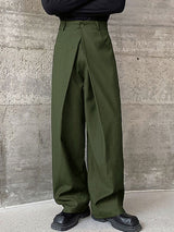 Mens Solid Side Pockets Wide Leg Pants SKUK55205