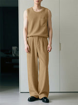 Men's Corduroy Casual Two Pieces Outfit SKUL23530