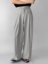 Mens Casual High Waisted Straight Leg Pant SKUK67485