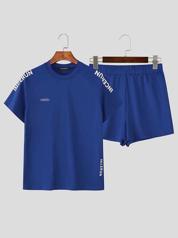 Men's Outdoor Slim Fit Breathable Two Pieces Outfit SKUL21049